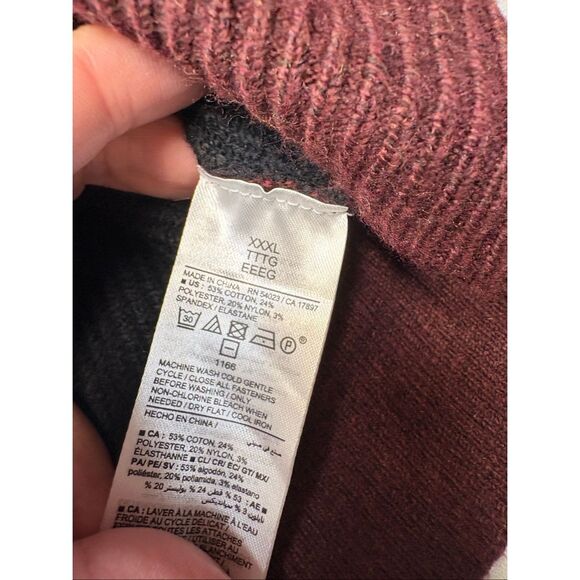 Old Navy Maroon Knit Polo Sweater – Size XXXL - Picture 5 of 5